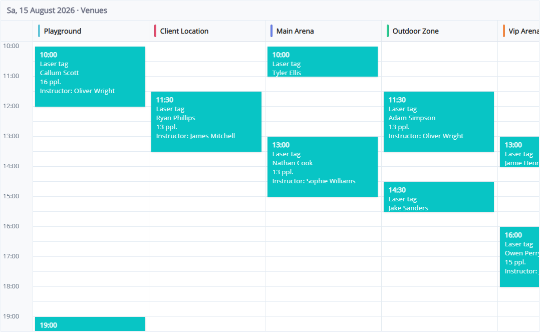 Two new calendar views parallel games by arena and on a board